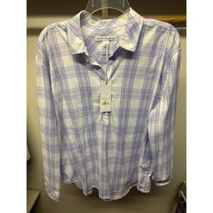 NWT - Southern Tide Women’s Hadley Intercoastal Button Up- Size XL, Purple Sky